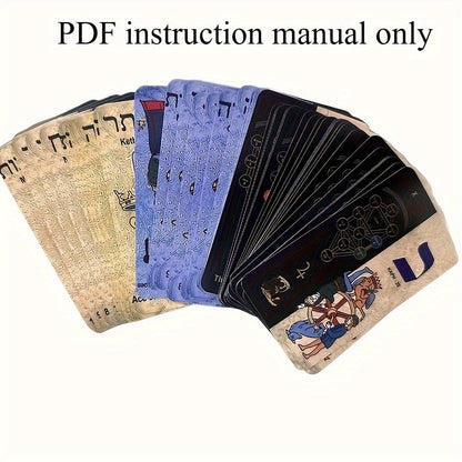 Kabbalah Tarot Deck 78 Cards – Traditional Divination Card Game with Ancient Wisdom & Spiritual Guidance, Kabbalah 5781 Tarot Board Game Playing Cards for Beginners & Readers