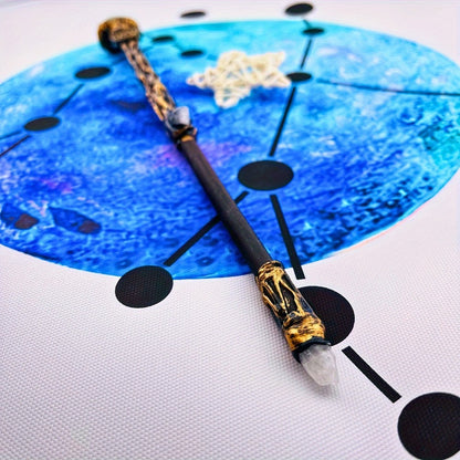 Zodiac Crystal Magic Wand with Gift Box – Handmade Astrology Wand All 12 Signs Aries Taurus Gemini Cancer Leo Virgo Libra Scorpio Sagittarius Capricorn Aquarius Pisces Cosplay Party Decor Birthday Gift