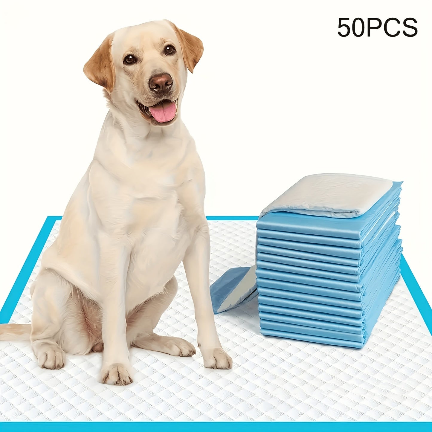 Dog Urine Pads Super Absorbent 23.6"x23.6" – Ultra-Thick Puppy Training Pads & Pet Toilet Pads, Rapid Liquid Lock, 50 / 125 / 300 Count Value Packs