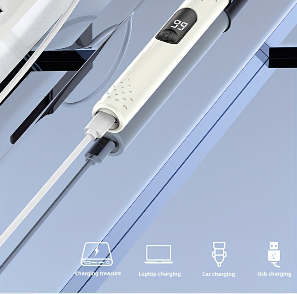 Nose Hair Trimmer Electric – USB Rechargeable Stainless Steel Unisex Trimmer for Nose, Ear & Eyebrow Hair, No-Pull Painless Cutting, Portable Stylish Design for Men & Women