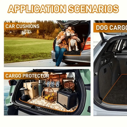 Car Floor Mats Set of 4 Halloween Theme – Universal Front & Rear All-Weather Floor Mats for Cars, SUVs & Trucks, Durable Polyester Interior Protection with Scarlet Killer Breeze Design