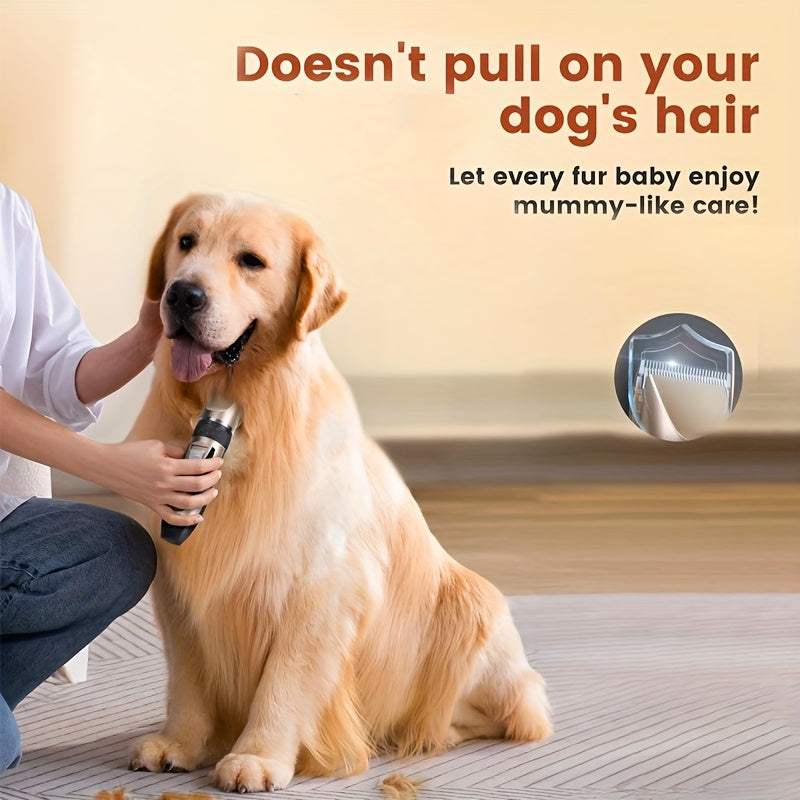 Pet Hair Trimmer USB Rechargeable Wireless Clipper for Dogs & Cats – Low Noise Electric Grooming Scissors, Lithium Battery, Home & Salon Use, Safe Low Voltage
