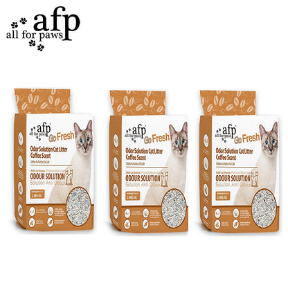 Tofu Cat Litter 33 lbs – Coffee Scent 5-in-1 Formula, Quick Clumping & Low Dust Cat Litter for Indoor Cats, 6 Packs x 5.5 lbs, Odor Lock, Food-Grade Ingredients, Compatible with Auto Litter Boxes