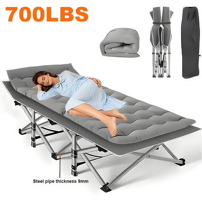 Folding Camping Cot 500/600/700 LBS Heavy Duty Portable Sleeping Bed with Mattress & Carrying Bag – Waterproof Steel Frame for Adults, Outdoor Tents, Hiking & Travel