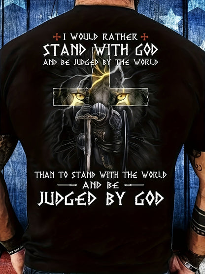 Men's Graphic T-Shirt - Crew Neck Short Sleeve Modern Style