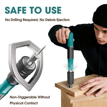 Hand Nail Gun Compact – Portable Steel Nail Driver for Cement Walls, Concrete & Wood, Mini Manual Nailer for DIY Home Repair & Household Projects, Available in Orange, Green & Yellow