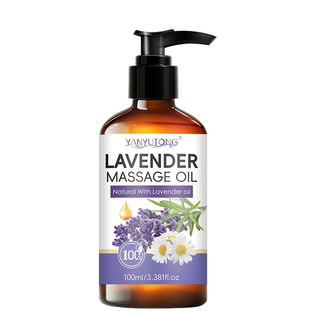 Moisturizing Massage Oil 3.38oz Natural Botanical - Turmeric, Rosemary, Lavender & Cherry Blossom with Glycerin, Nourishing Body Oil for All Skin Types, Gentle Non-Irritating Spa Skincare Gift for Women