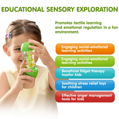 Fidget Tube Toys 4 Pack – Sensory Calming Tubes for Kids with Autism, Anxiety Relief, Calm Down Corner Supplies, Speech Therapy & Classroom Fidget Tools, Birthday Gift