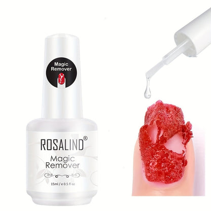 Gel Nail Polish Remover Kit – Fast-Acting Formula Removes Gel in 2–5 Minutes, No Foil or Soaking Needed, Professional Salon-Quality with Cuticle Pusher & Nail Scraper Included