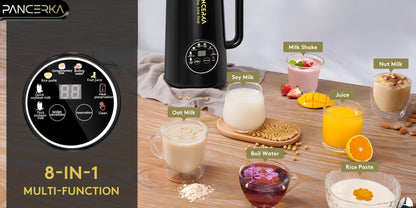Soy Milk Maker Automatic Nut Milk Machine 27oz - One-Touch Operation, Multi-Functional for Almond, Oat, Soy, Coconut & Plant-Based Dairy-Free Beverages, Easy to Clean, High Capacity, Black