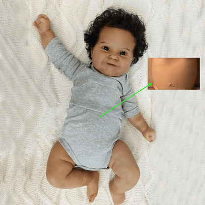 Black Reborn Baby Doll 20 Inch Full Soft Vinyl Body Lifelike African American Newborn Girl Maddie with Hand-Rooted Hair Clothes Magnetic Pacifier Bottle – ASTM Certified Gift for Kids Birthday Christmas