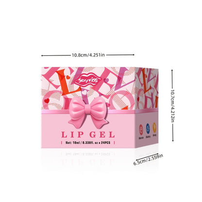 Lip Balm Set 24 PCS Luxury Gift Box Moisturizing Glossy Lip Gel Collection Hydrating Healing Chapped Lips Long Lasting Nourishing Lip Care Kit for Women Girls Birthday Christmas Valentine Gift