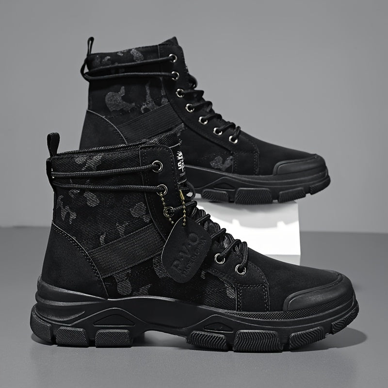 Men's Boots - Non-Slip Sole Lace-Up for Outdoor & Travel 318693