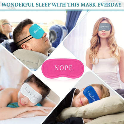 Blackout Sleep Eye Mask Bulk 40pcs — Funny Colorful Designs Soft Adjustable Blindfold for Women Men, Travel Nap Meditation Sleep Aid, Bachelorette Slumber Party Favor Gift Set