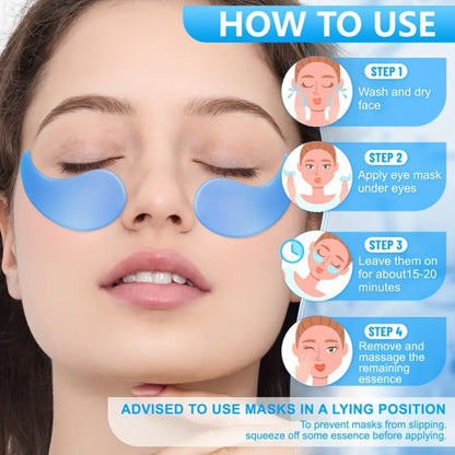 Retinol Collagen Eye Mask 60pcs 80g – Firming Under Eye Patches for Dark Circles, Puffiness, Sagging & Fine Lines, Deep Moisturizing Anti-Aging Eye Pads Gift for Women All Skin Types