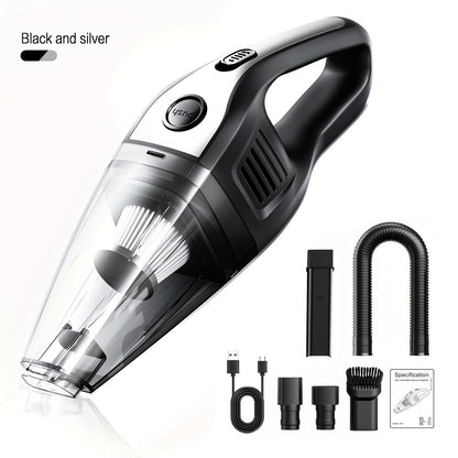 Car Vacuum Cleaner 5000pa Strong Suction, Powerful Handheld Wireless Vacuum Cleaner, USB Charging Long Working, Car Accessories For Men Women, Suitable For Cars, Homes, Offices, Pet Hair Cleaning