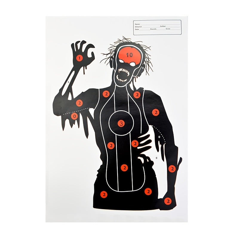Shooting Target Paper 10 Pack 45x32cm Large Glossy, Archery Targets for Shooting Practice Accuracy Training, Skeleton Balloon Human Silhouette Target Sheets for Gun Bow Slingshot Range Outdoor Use