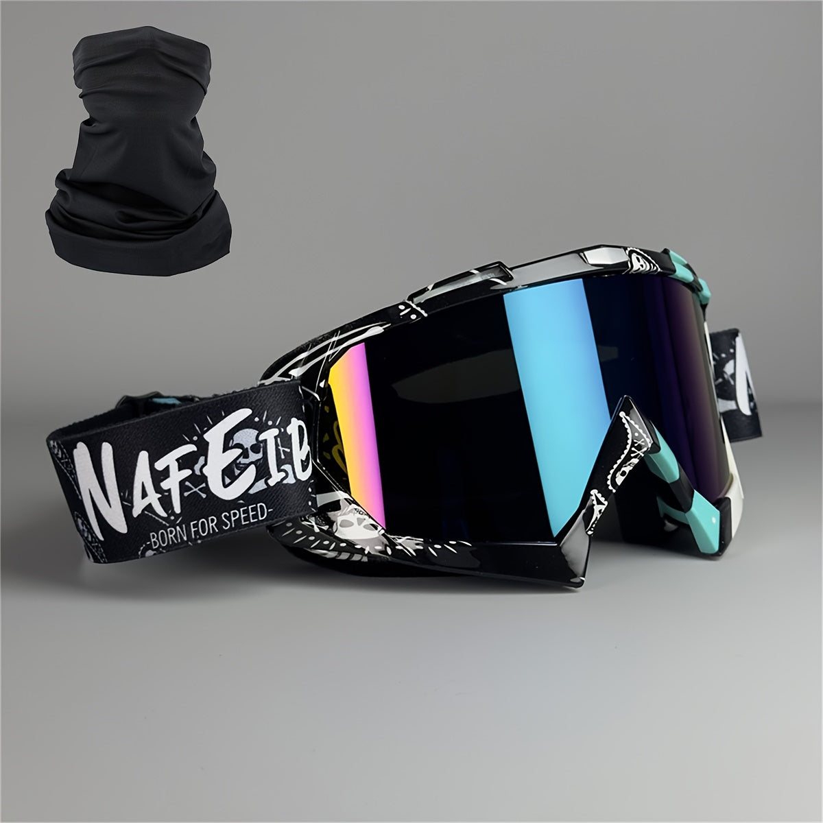 Ski Goggles with Headband – Mirror Coating Polycarbonate Lens, TPU Frame, Adjustable Thick Foam Pad, Anti-Fog Snow Goggles for Adults, 30+ Color Options for Skiing & Snowboarding