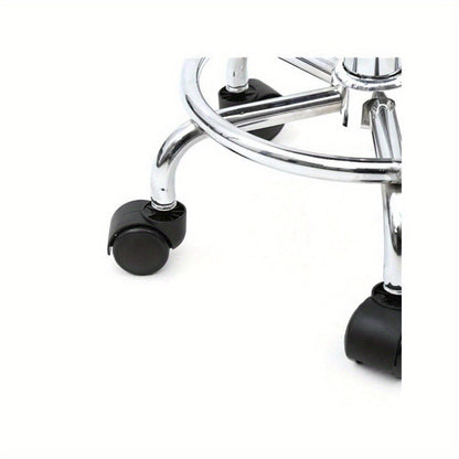 Adjustable Height Bar Stool with Backrest & 360° Swivel - Modern Counter Stool Rotating Chair for Kitchen Island Dining Room Bistro Spa Salon, Armless Striped Design, White