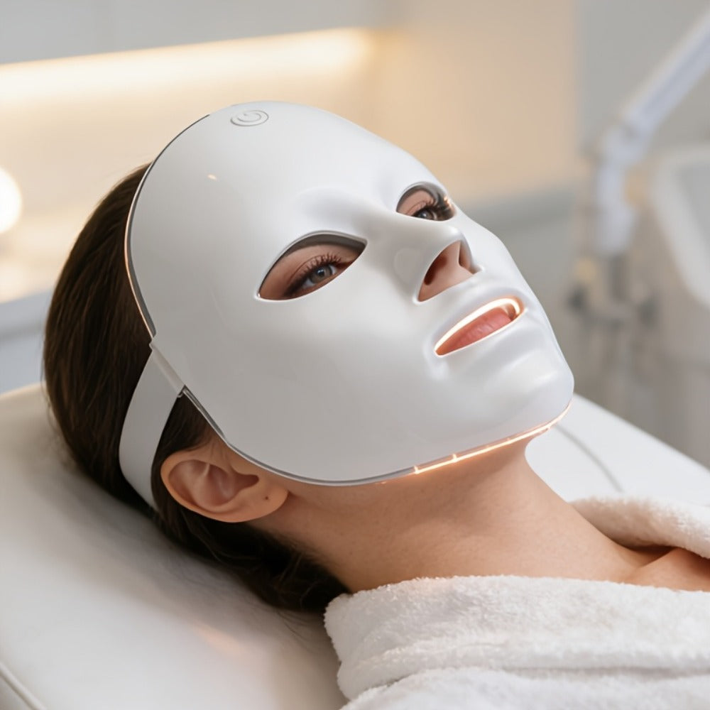 Portable 7-Color LED Facial Mask Device – USB Rechargeable Home Beauty Skincare Tool for Face Care, Anti-Aging & Acne, Perfect Gift for Girlfriend & Valentine's Day