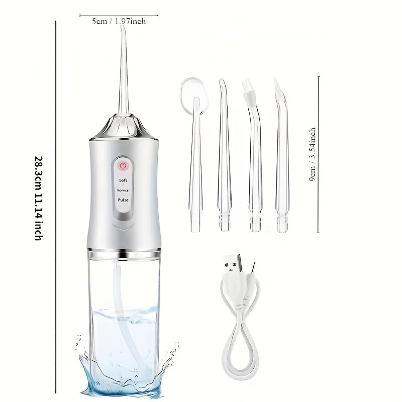 Oral Irrigator with 360° Rotatable Nozzle & Smart Chip Pressure Control – Electric Water Flosser for Deep Tooth & Gum Cleaning, 4 Colors, Portable Dental Mouth Rinser for Home & Travel