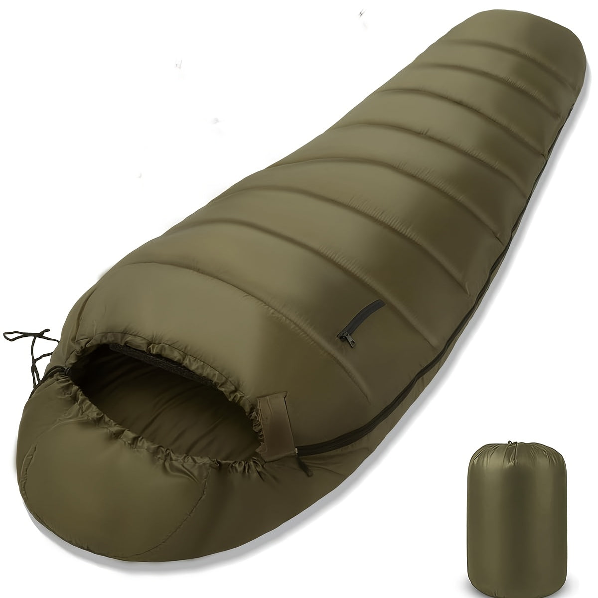 Mummy Sleeping Bag 15°F & 32°F - 3-4 Season Cold Weather Sleeping Bag for Adults, Ripstop Polyester Lining, Anti-Snag Zipper, Warm Washable Camping Sleeping Bag for Hiking, Backpacking & Outdoor