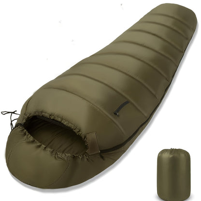 Mummy Sleeping Bag 15°F & 32°F - 3-4 Season Cold Weather Sleeping Bag for Adults, Ripstop Polyester Lining, Anti-Snag Zipper, Warm Washable Camping Sleeping Bag for Hiking, Backpacking & Outdoor