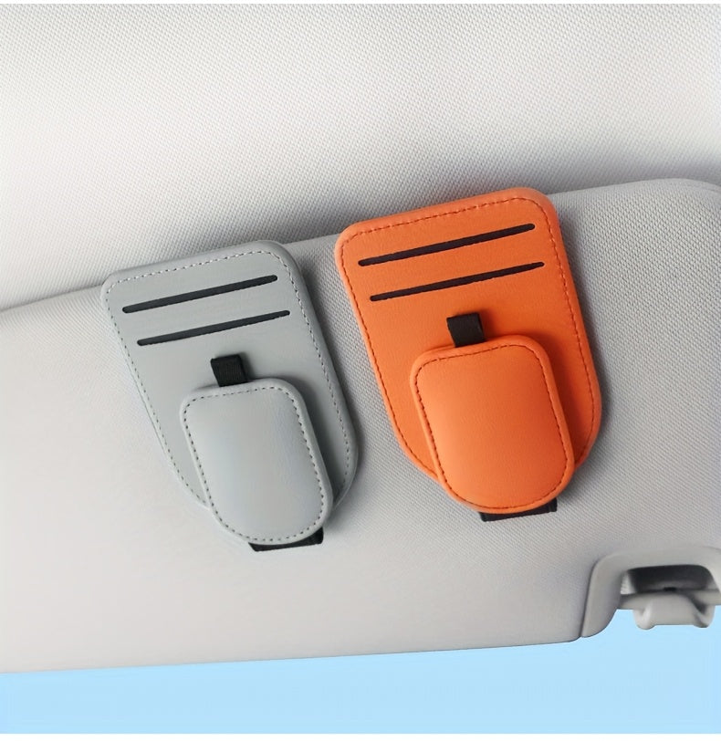 [Car Eyeglass Clip] High-Quality Car Eyeglass Clip, Multi-Functional Car Sun Visor Card Holder, In-Car Eyewear Storage Rack, Fashion Glasses Clip