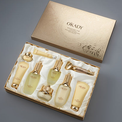 Ginseng Skincare Set 9-Piece Gift for Women Anti-Aging Alcohol-Free Hypoallergenic Facial Kit OKADY Complete Skincare Routine Mom Girlfriend Birthday Holiday