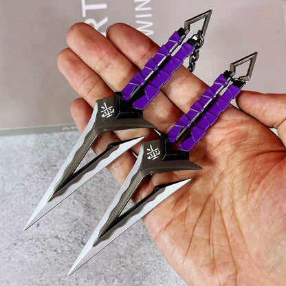 Mini Metal Katana Cosplay Prop Safe Unsharpened 5.5in – Japanese Samurai Sword Ninja Knife Anime Accessory, Real-Scale Miniature Sabre Gift for Collectors & Cosplayers, 3 Styles