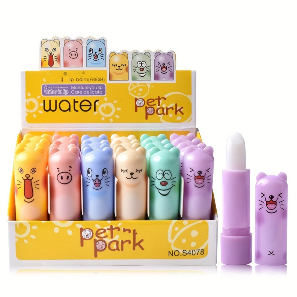 Lip Balm Set 24 Pack Hydrating Glossy with Minerals & Plant-Derived Squalane - Long-Lasting Moisturizing Lip Care Allergy-Friendly All Skin Types Bulk Gift Party Favor Stocking Stuffer