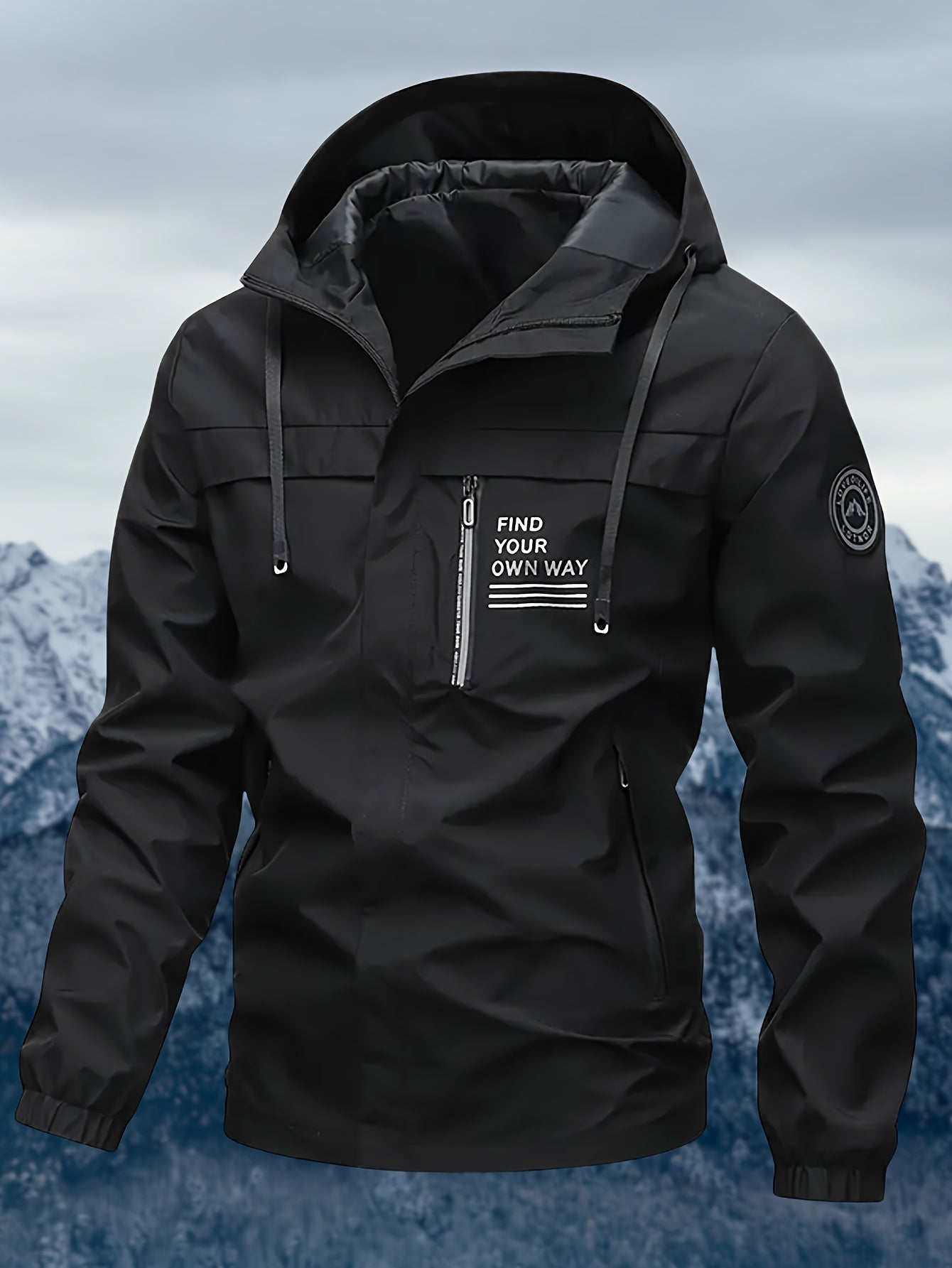 Men's Windproof Zip-Up Coat Everyday 381