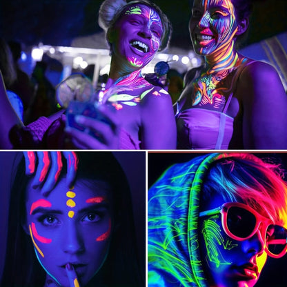 Black Light Bulbs 6 Pack A19 E26 LED UV Bulbs 9W 60W Equivalent 390-400nm UVA Glow in the Dark for Party Neon Poster Body Art Halloween Indoor Use 120V Shatterproof