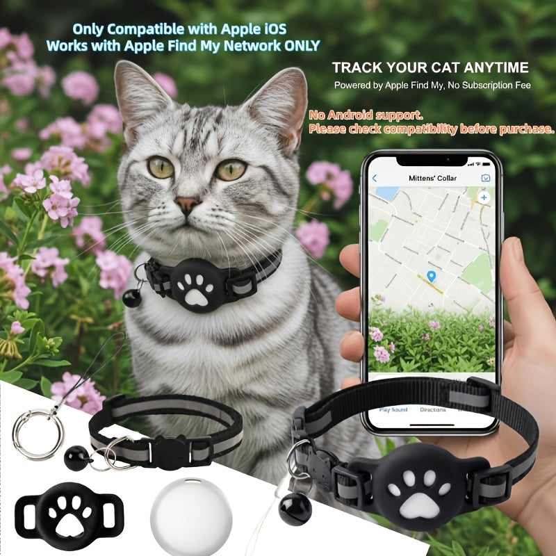 Pet GPS Tracker Collar Set – Smart 2-in-1 Locator for Cats & Dogs | 5-Piece Bundle or Standalone Tracker, iOS Compatible
