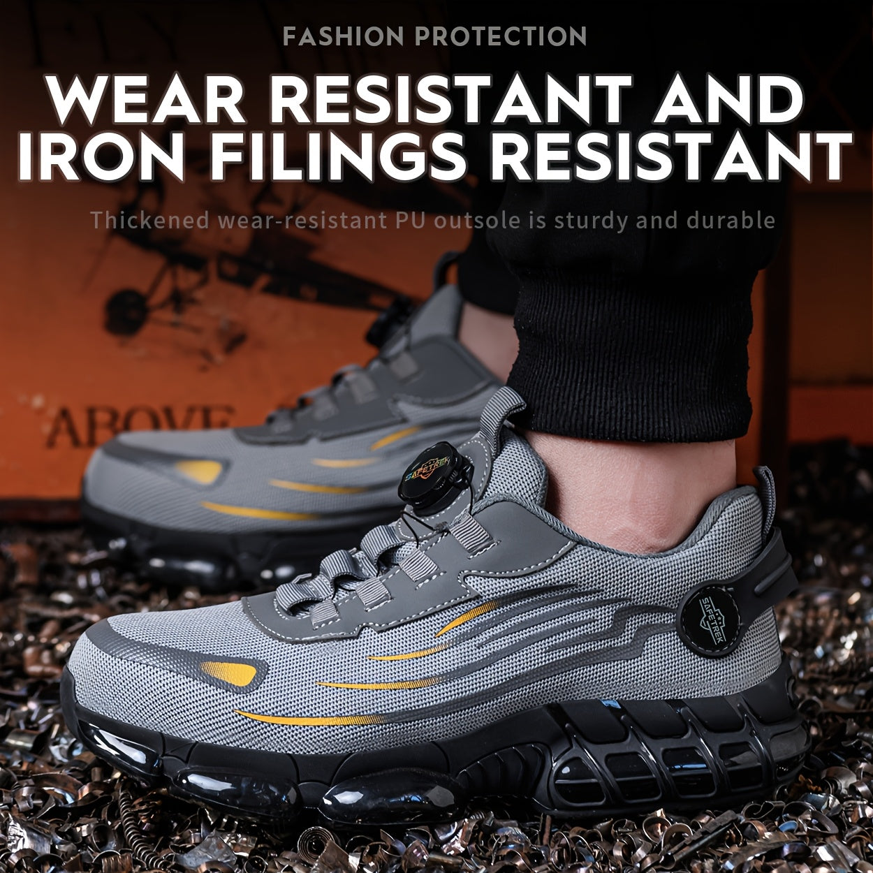 Men's Work & Safety Shoes - Steel Toe Protection & Puncture Resistant