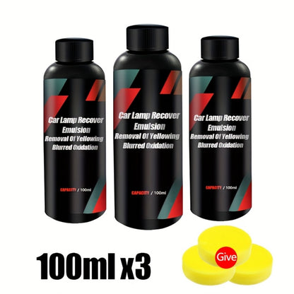 Car Headlight Restoration Kit 300ml – Polishing Paste for Yellowed Oxidized Foggy Headlamps | Scratch Repair & Clarity Refurbish Agent | Easy DIY Application