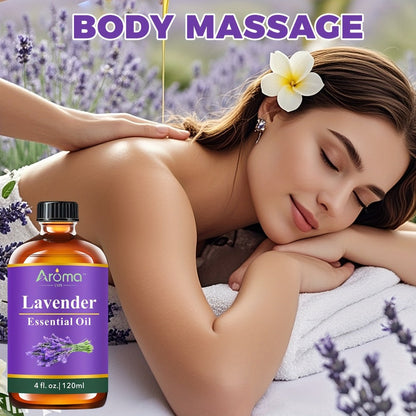Lavender Essential Oil 4oz – Pure Aromatherapy Oil for Diffuser, Candle, Humidifier & Massage | Also in Eucalyptus, Frankincense, Peppermint, Lemon & More