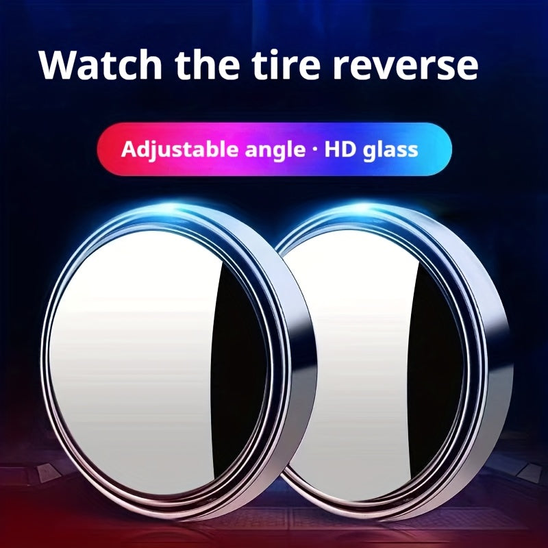 6pcs Car Blind Spot Mirrors | 360° Adjustable Wide Angle Rearview Mirrors for Reversing and Parking, Anti-Glare HD Glass, Universal Fit for All Vehicles