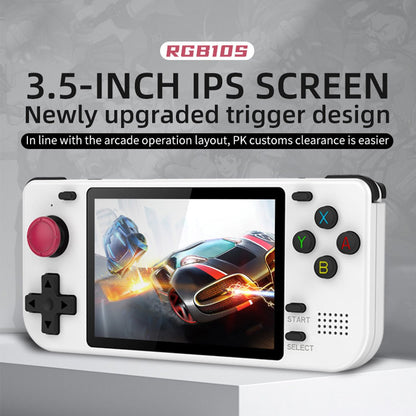 Slim Retro Handheld Game Console Powkiddy RGB10S 3.5 Inch IPS 480x320 RK3326 Wi-Fi 3000mAh 8-Hour Battery Linux Open Source 128GB Portable Classic Emulator