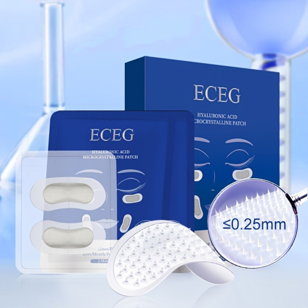 Anti-Aging Microneedle Eye Patches Hyaluronic Acid Dissolving Under Eye Mask for Dark Circles Wrinkles Puffiness Deep Hydrating Moisturizing Skin Care Treatment Set 3 Boxes