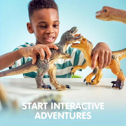 Toddler Dinosaur Figures with Educational Book – 6 Jumbo Soft Realistic Dinosaur Toys for Toddlers 1+ Years, Learning Playset for Kids, Perfect Gift for Boys & Girls, Christmas & Birthday Toys