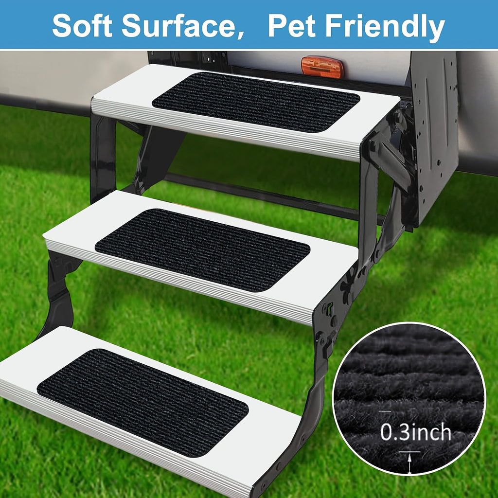 RV Step Covers3/ 4 Pack, Camper Step Covers, Outdoor Stair Mat Camper Stairs Carpet Keep Your RV Cleaner with Our Stair Carpet