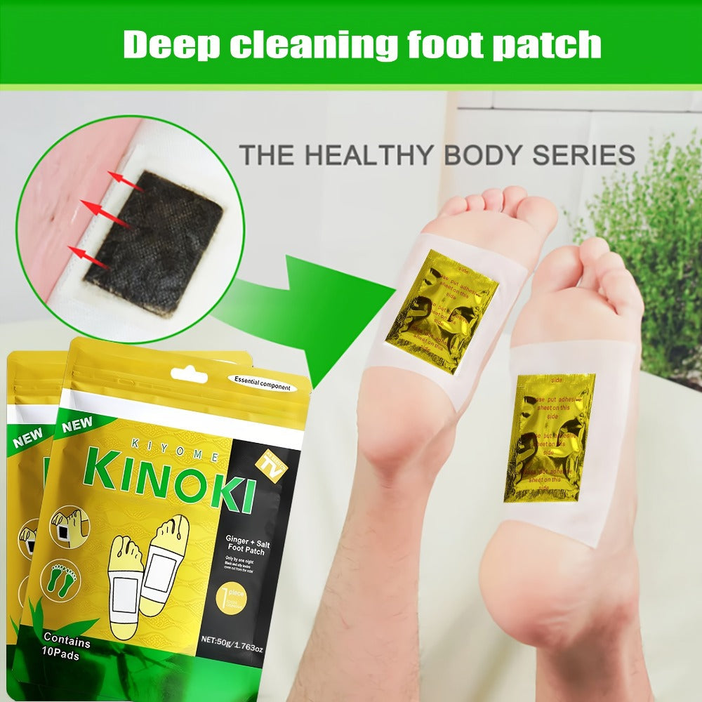 Foot Detox Patches Bamboo Vinegar & Ginger 60 & 160 Pcs - Deep Cleansing Natural Plant Ingredients Alcohol-Free Overnight Moisturizing Foot Pads for Tired Aching Feet - Green Golden Lavender Variants
