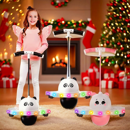 LED Light Up Bouncing Ball for Kids – Colorful Illuminated Balance Toy for Indoor & Outdoor Play | Fun Pink & Interesting Black | Best Gift for Boys and Girls