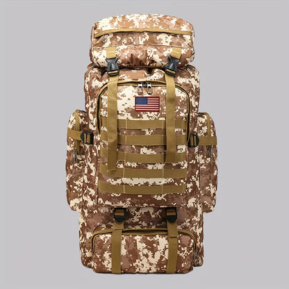 Military Hiking Backpack 80L – Tactical 3-Day Assault Pack Oxford Fabric DIY System for Camping Hunting Travel Unisex