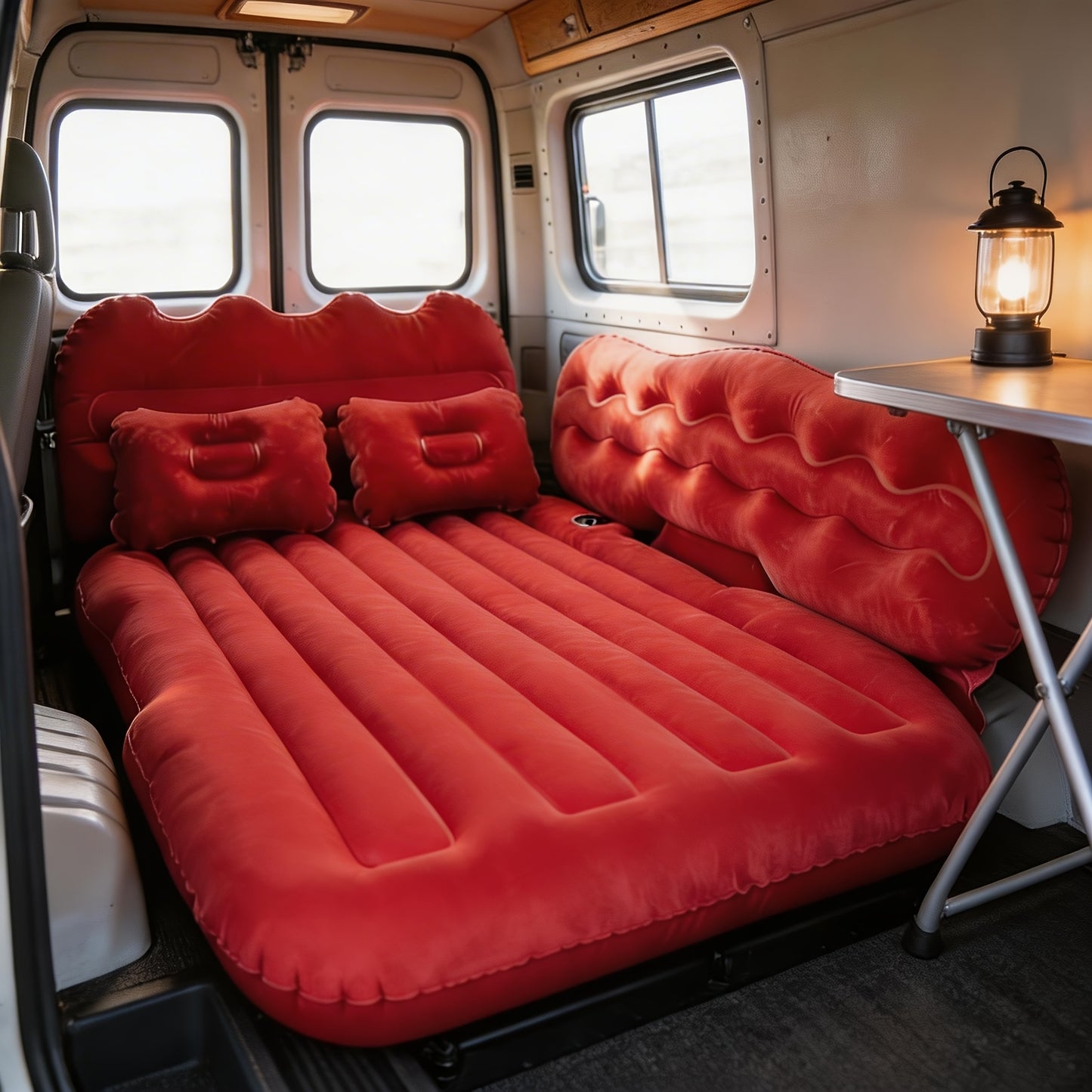 Inflatable Bed, Convenient Car Inflatable Bed - Including Storage Bag And Tool Kit, High Aesthetic And Comfortable Inflatable Car Bed, Outdoor Inflatable Bed, Car Additions, Soft And Skin Friendly Plush Folding Design