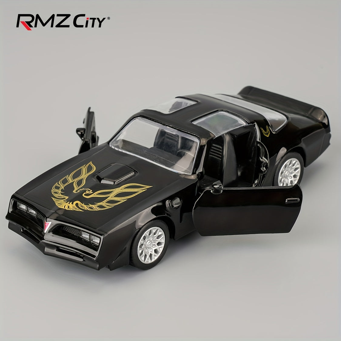 1:36 Scale Pontiac Firebird Die-Cast Toy Car with Opening Doors & Pull-Back Action – Vintage Alloy Sports Car Model for Boys Girls Collectors | Christmas Birthday Gift