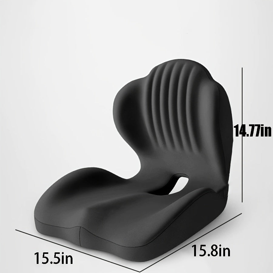 Hip & Lumbar Support Seat Cushion Ergonomic Memory Foam – Breathable High-Density Back Support Pillow for Office Chair, Car Seat & Long Sitting, Daily Use or Gift