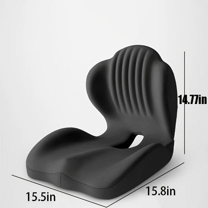 Hip & Lumbar Support Seat Cushion Ergonomic Memory Foam – Breathable High-Density Back Support Pillow for Office Chair, Car Seat & Long Sitting, Daily Use or Gift