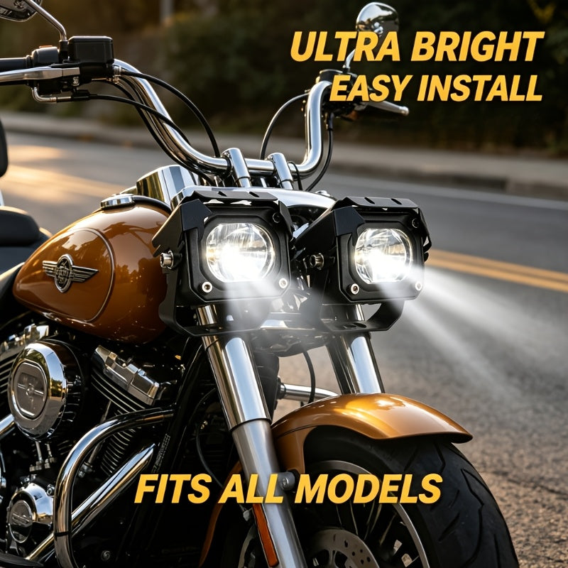 200W LED Lights, 23000LM Super Bright Motorcycle Lights, Used for High Brightness External Lighting Decoration Lights of Automobiles, Ships, Off-Road Pickups, Motorcycles, Ideal for Gifts Easy to Install Efficient Lighting, Without Battery